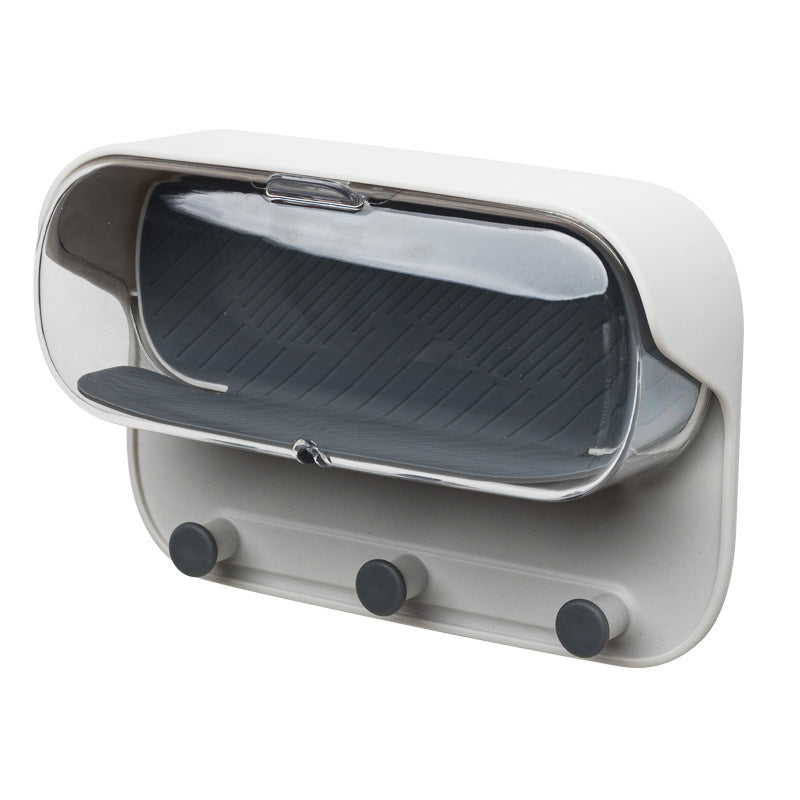 Bathroom Wall Storage Box Organizer – Punch-Free Wall Mounted Holder for Keys & Accessories