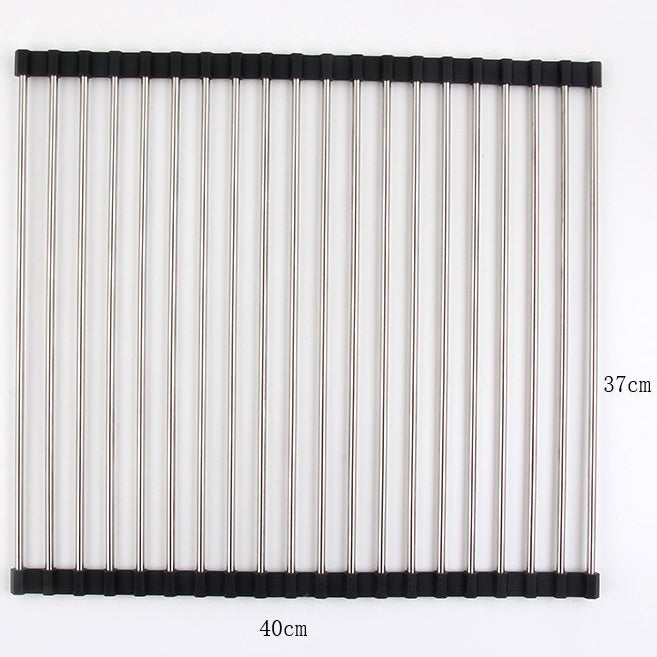Over Sink Folding Rack Stainless Steel – Kitchen Dish Drying & Drain Organizer