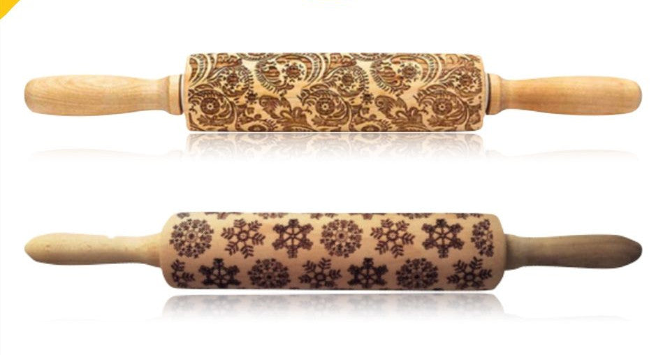 Make Festive Cookies with Christmas Embossed Rolling Pin