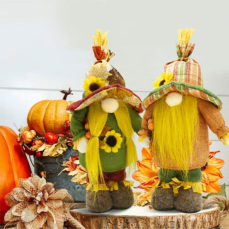Harvest Doll - Thanksgiving Harvest Sunflower Gnome Faceless Ornament