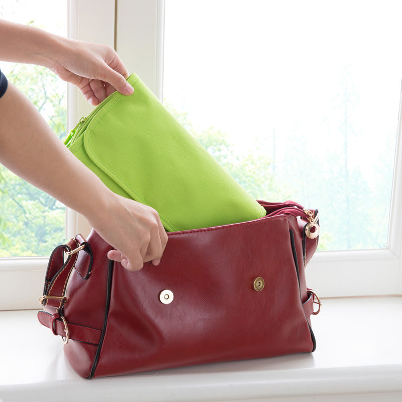 Foldable Travel Organizer Bag – Hanging Makeup & Toiletry Storage