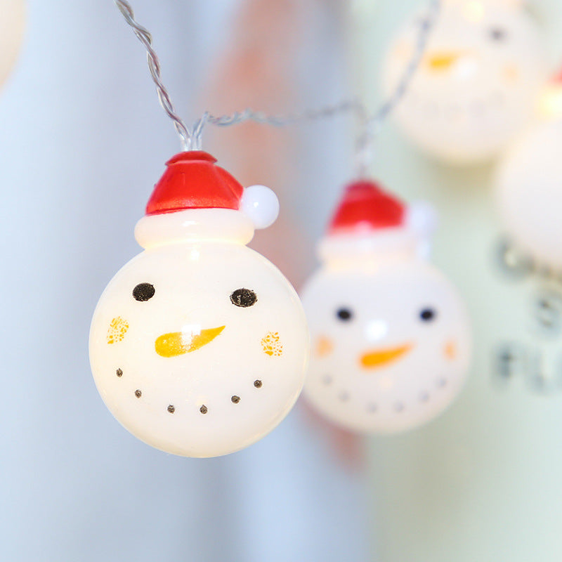 Christmas Snowman String Lights – Warm White LED Fairy Lights