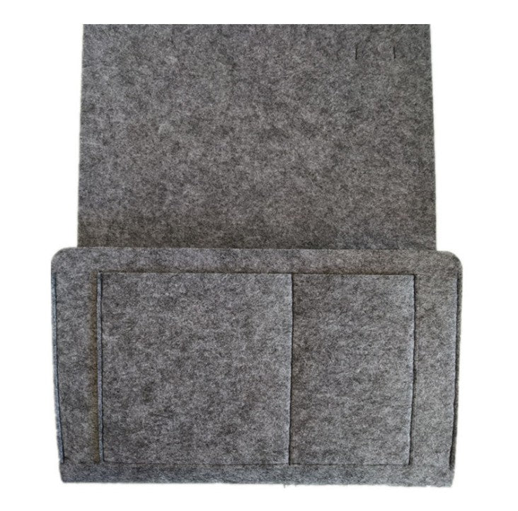 Felt Bedside Storage Organizer Bag – Anti-Slip Bed Hanging Pocket for Bedroom & Sofa Storage