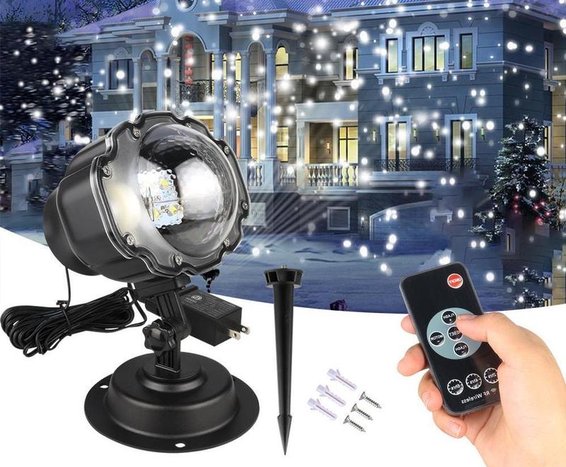 Christmas Snowflake Projector Light Outdoor – LED Moving Snow Light