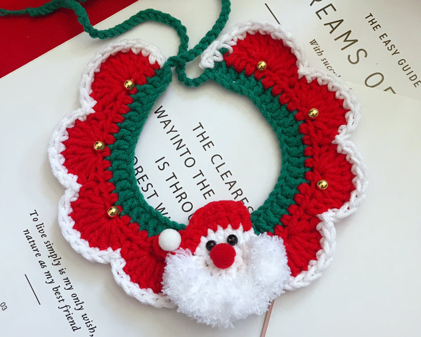 Christmas Pet Collar – Hand Woven Wool Collar for Dogs & Cats