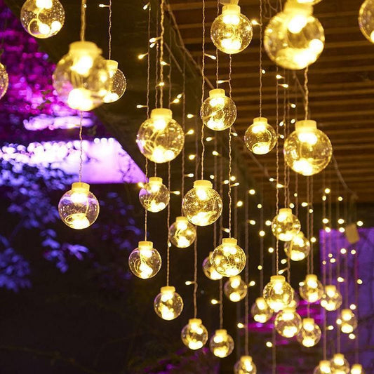 Star & Moon Curtain Lights LED – Fairy String Lights | Bedroom & Party Decor Lighting