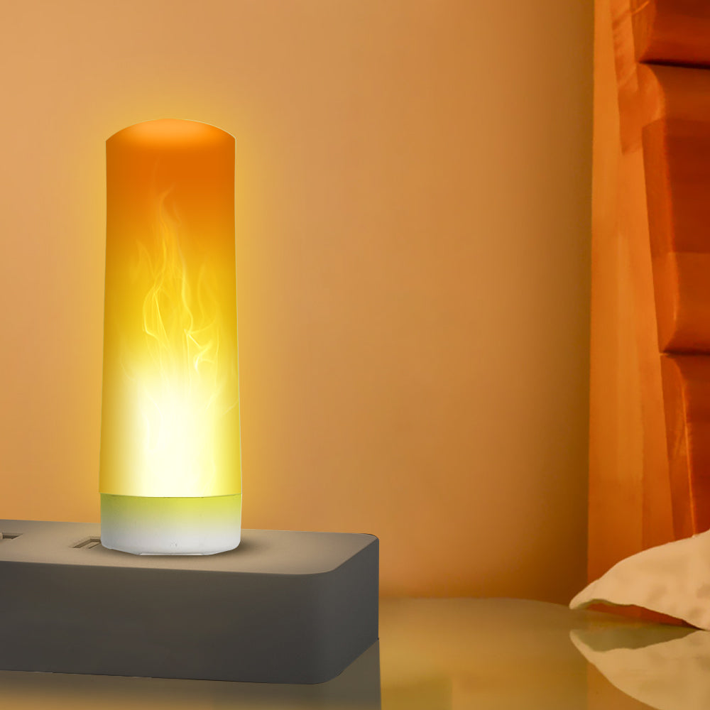 LED Flickering Flame Light USB Lamp – Atmosphere Night Light | Camping & Cozy Room Decor