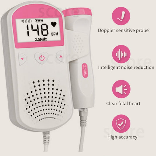 Fetal Heartbeat Monitor – Pregnancy Baby Doppler for Home Use