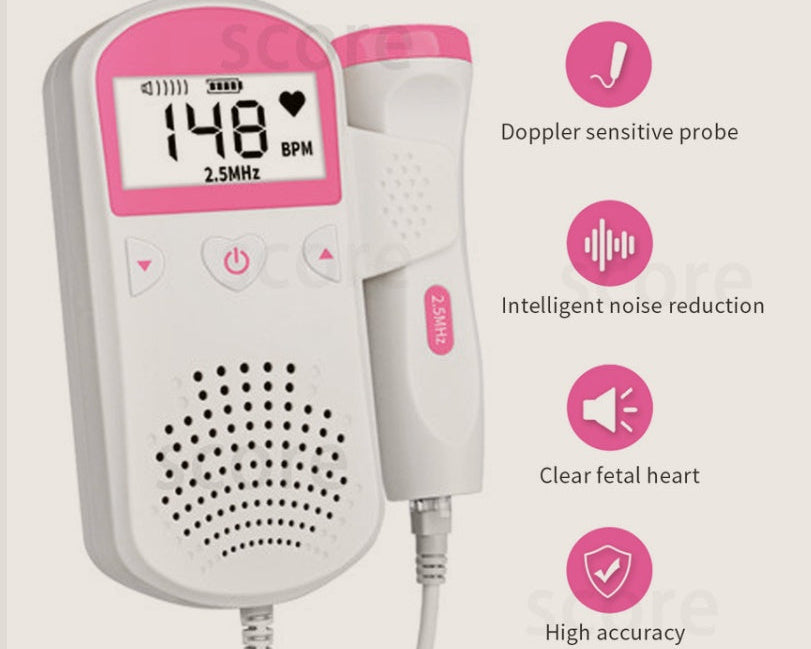Fetal Heartbeat Monitor – Pregnancy Baby Doppler for Home Use