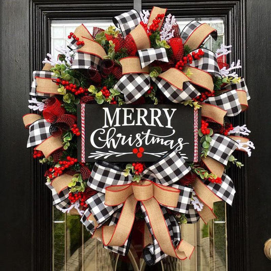 Christmas Garland Ribbon with Bows – Stylish Holiday Decor for Any Room