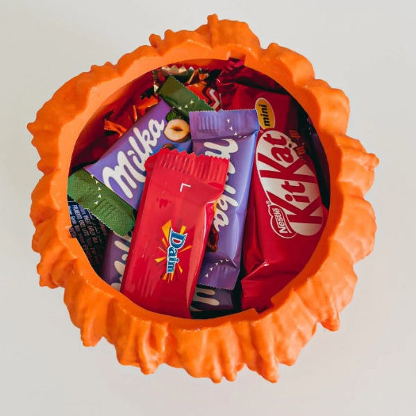 Melting Pumpkin Candy Dish with Lid – Reusable Halloween Decor