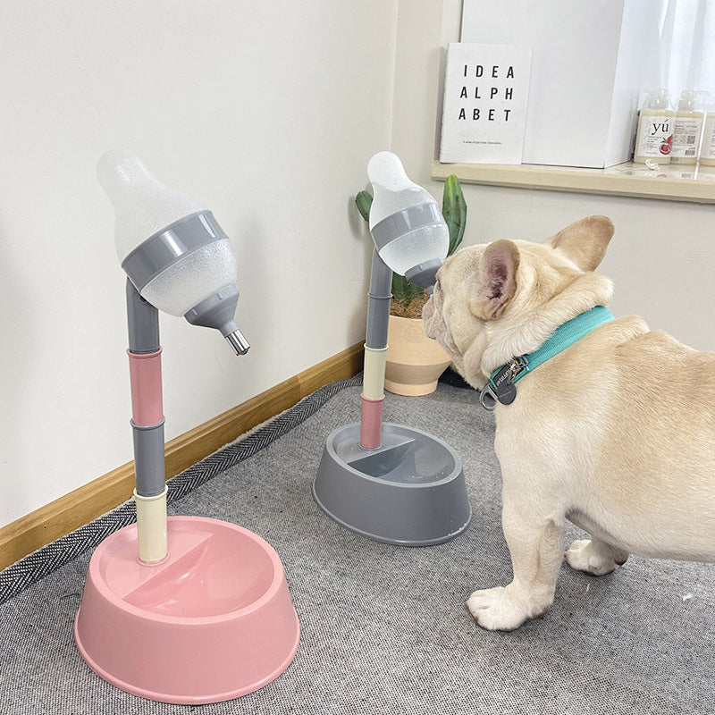 Automatic Pet Water Dispenser Fountain Adjustable Height Cat Dog Drinking Bowl Hydration Station