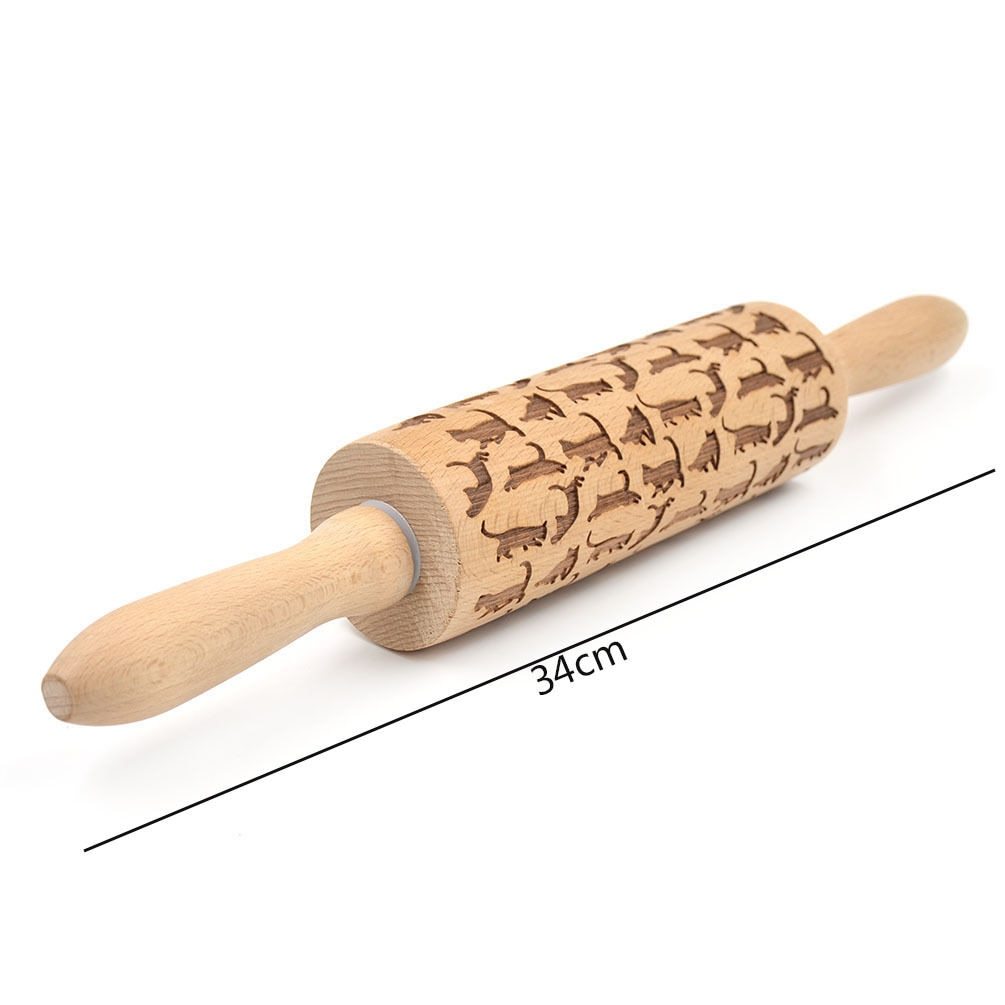 Make Festive Cookies with Christmas Embossed Rolling Pin