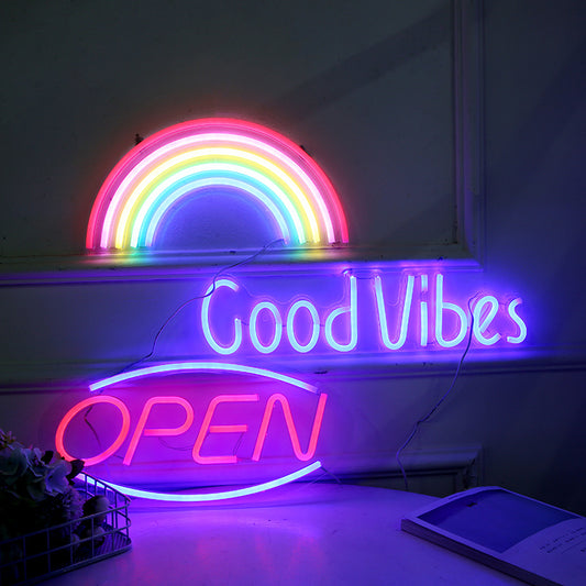 Aesthetic LED Neon Light Acrylic Back Panel – Room Decor Lamp for Bedroom & Gifts