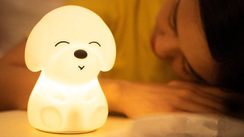 Soft Silicone Puppy Night Light – LED Baby Lamp for Kids Bedroom & Sleep Aid