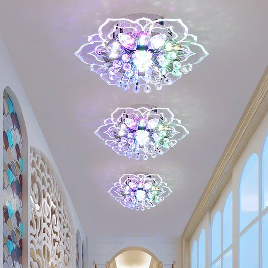 Modern Crystal Ceiling Lamp – Minimalist Corridor & Living Room LED Light Fixture