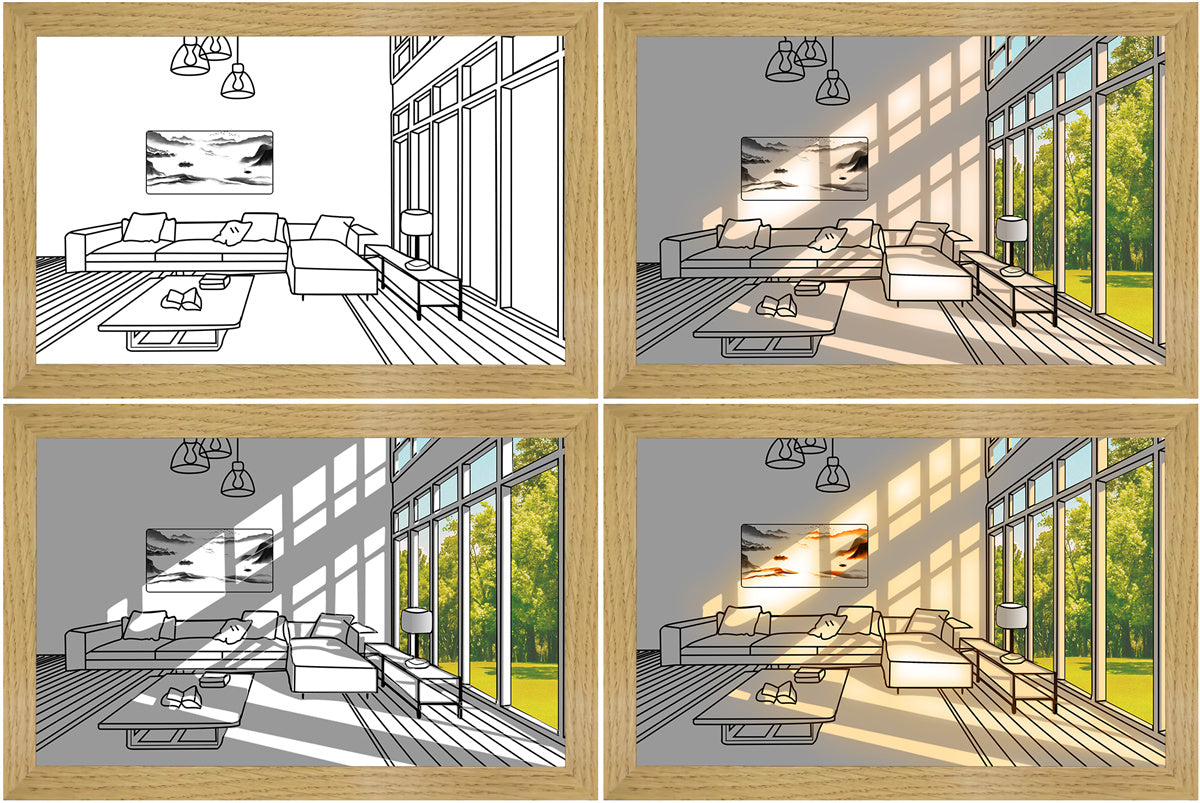 Illuminated LED Picture Light – Modern Wall Art Night Lamp