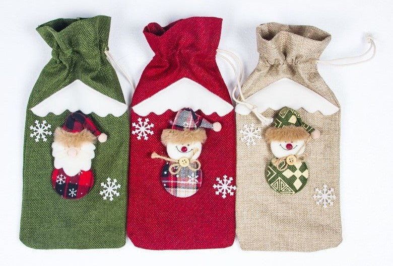 Christmas Wine Bottle Covers for Holiday Cheer