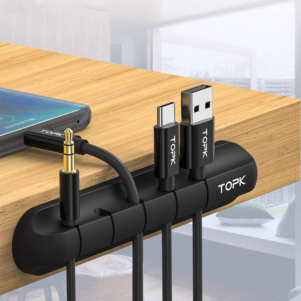 Multipurpose Cable Organizer – USB & Headphone Cord Winder for Desk
