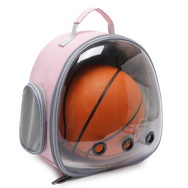 Small Animal Travel Backpack – Transparent Pet Carrier for Rabbits, Ferrets & Hamsters