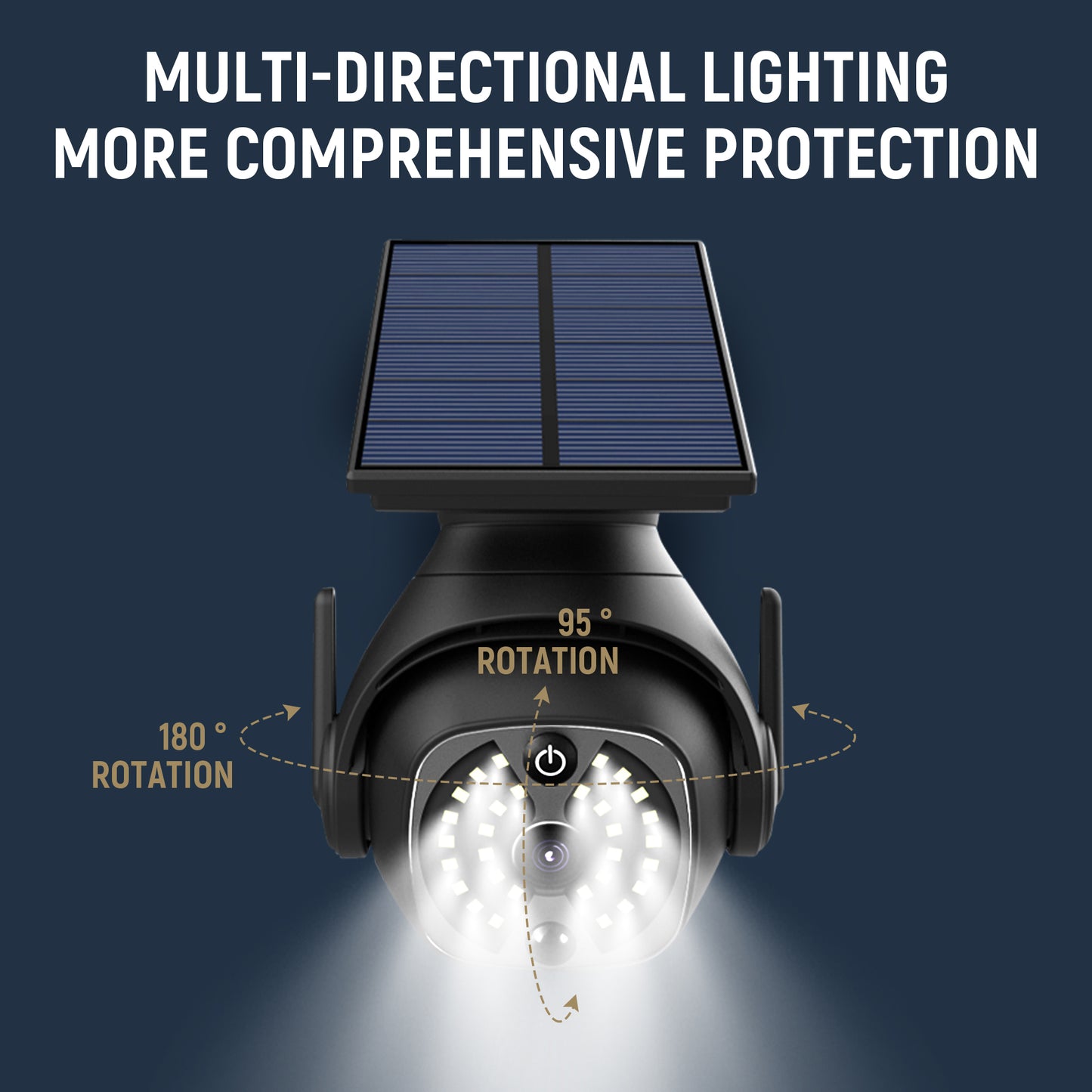 Solar LED Outdoor Wall Light Motion Sensor - Motion-sensor, waterproof, & energy-saving
