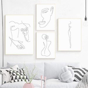 Feminine Simple Canvas Wall Art – Chic Home Decor | Bedroom & Living Room Styling