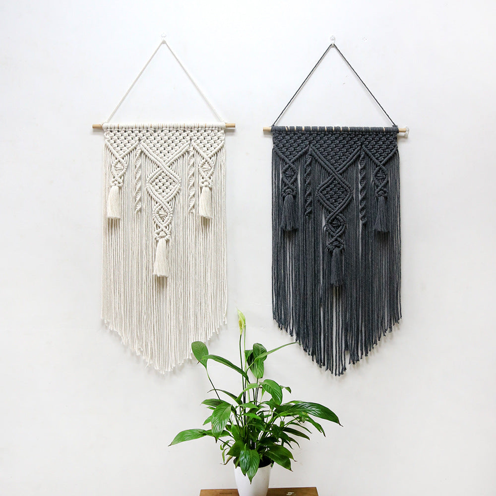 Boho Nordic Wall Hanging Tapestry – Cotton Rope Woven Home Decor for Modern Interior Design