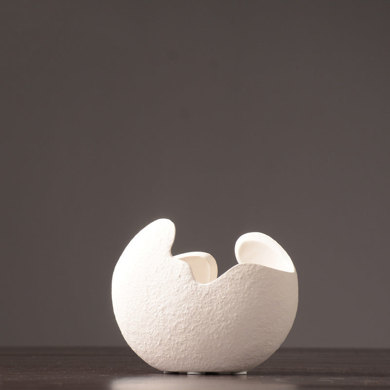 Simple Nordic White Ceramic Vase – Luxury Minimalist Home Decoration for Cozy Modern Homes