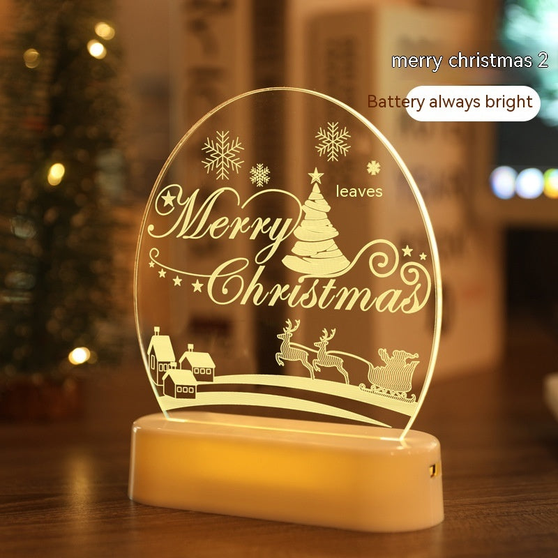 Christmas Atmosphere Night Light – LED Decorative Holiday Home Glow Lamp
