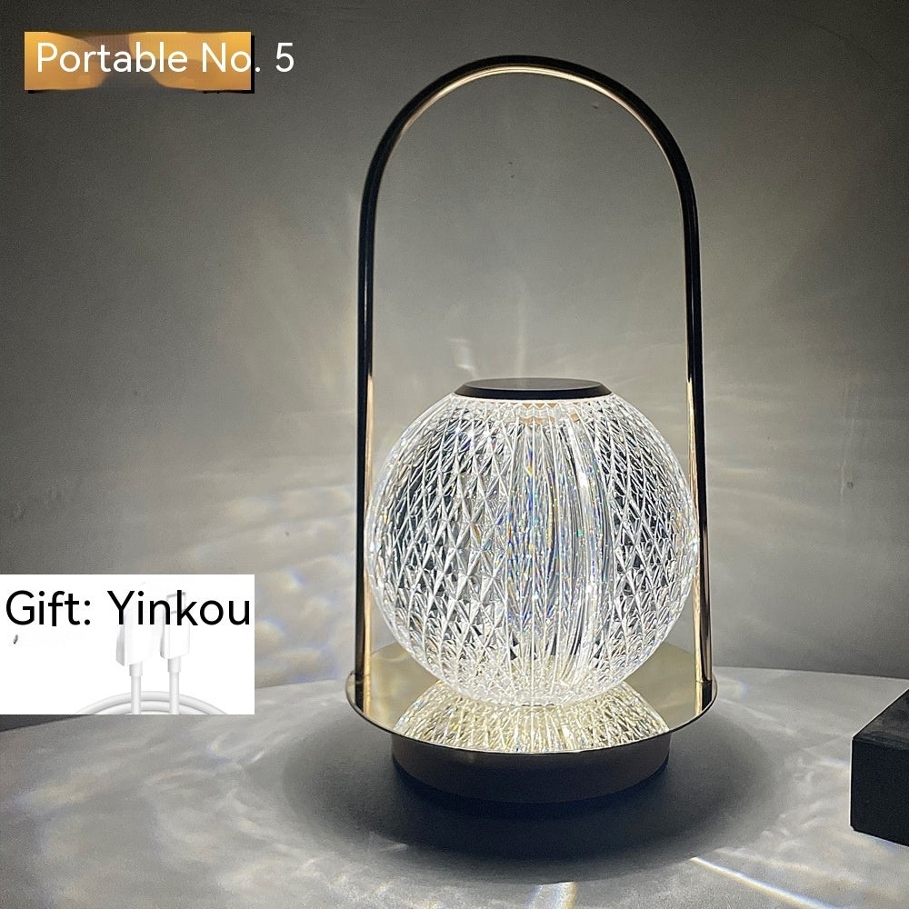 Metal Table Lamp – Portable Ambient Light for Bedroom & Cozy Lighting
