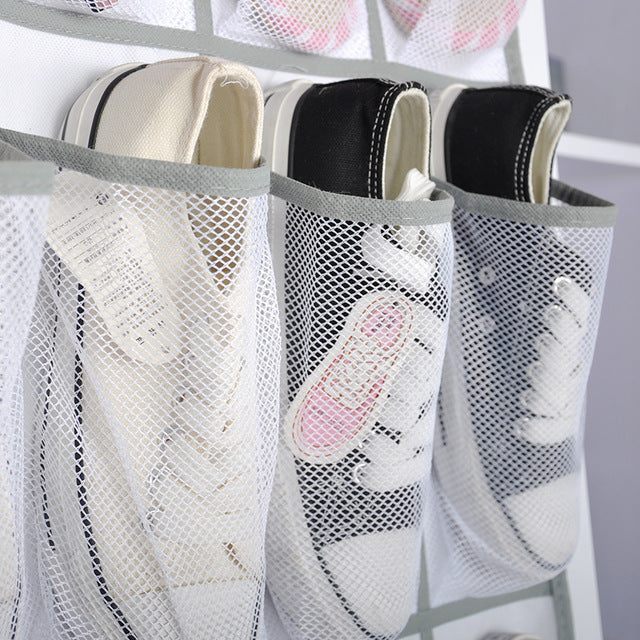 Hanging Shoe Organizer 24 Pockets – Door Storage Rack for Closet & Home Declutter