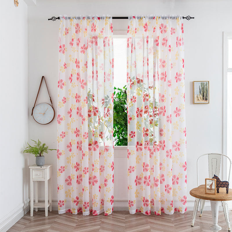 Minimalist Mesh Sheer Curtains – Light Transmission Bedroom Window Drapes for Cozy Living Space