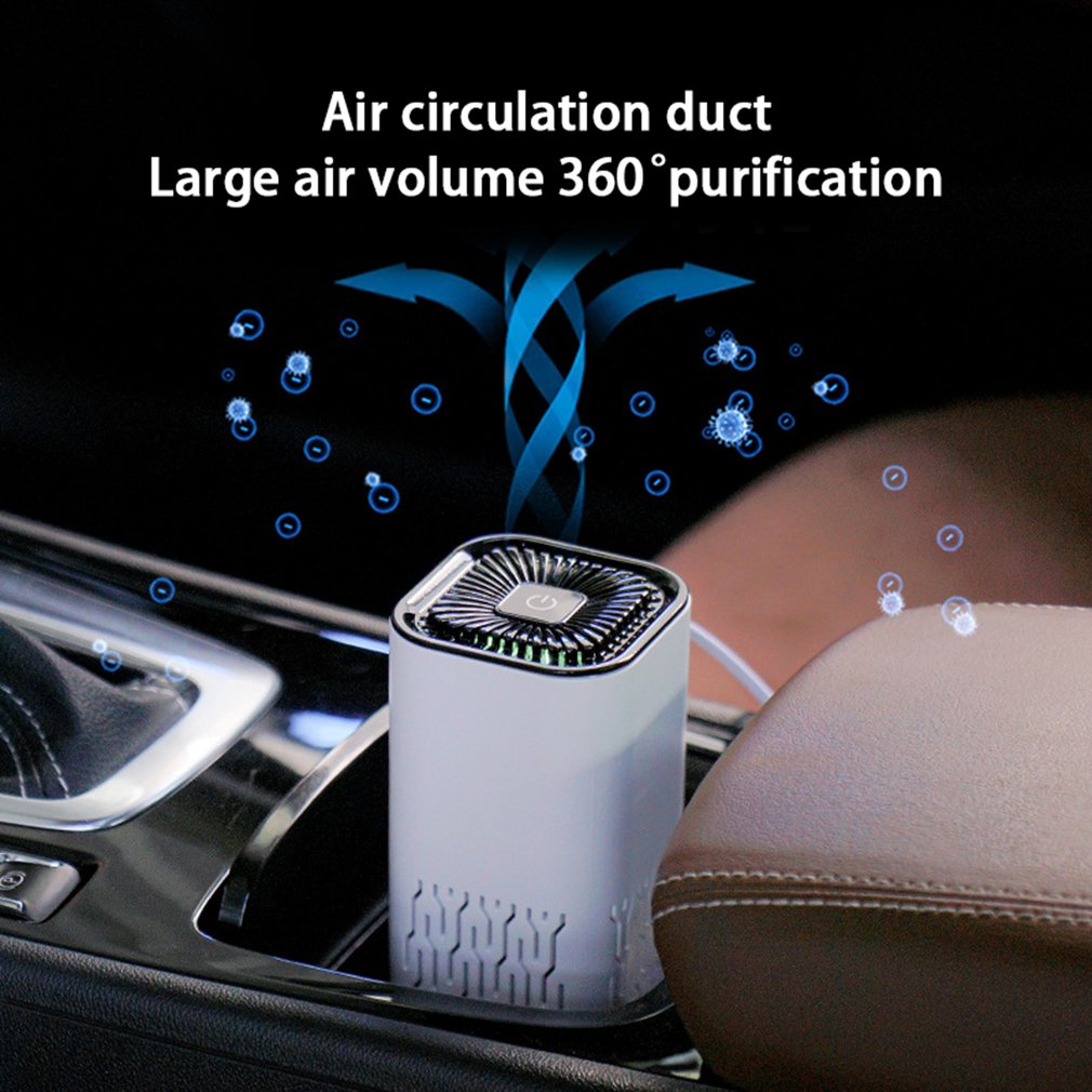 Mini Car Air Purifier Ionizer – Remove Smoke, Dust & Odors