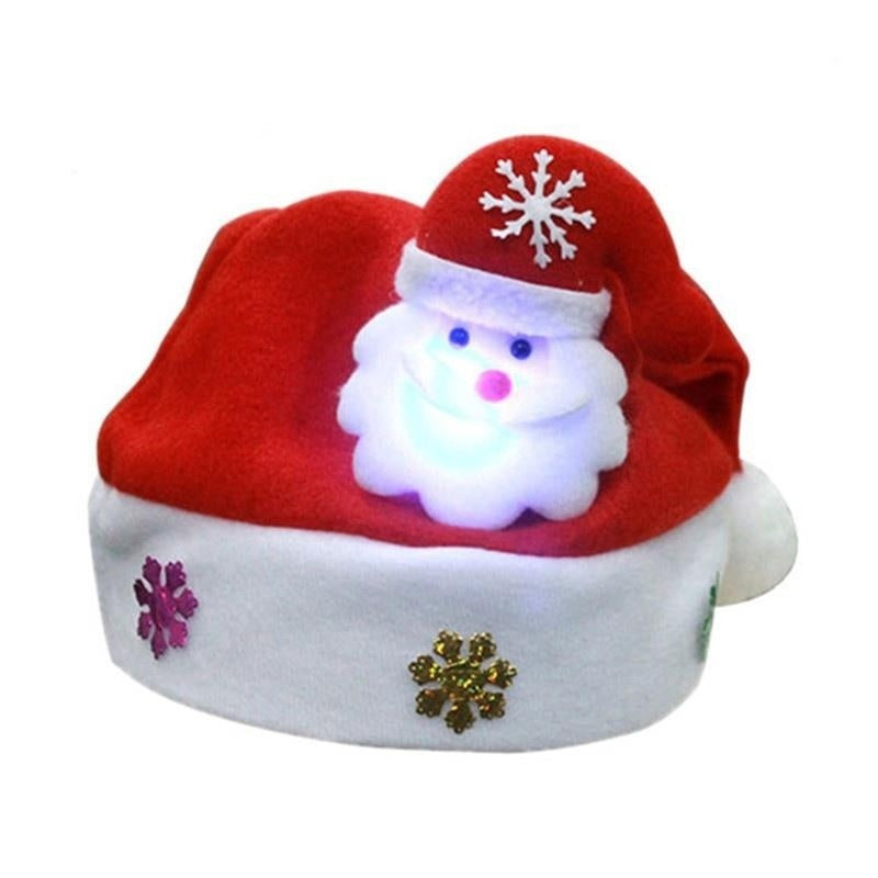 Holiday Christmas LED Hat – Cartoon Non-Woven Glow Headwear