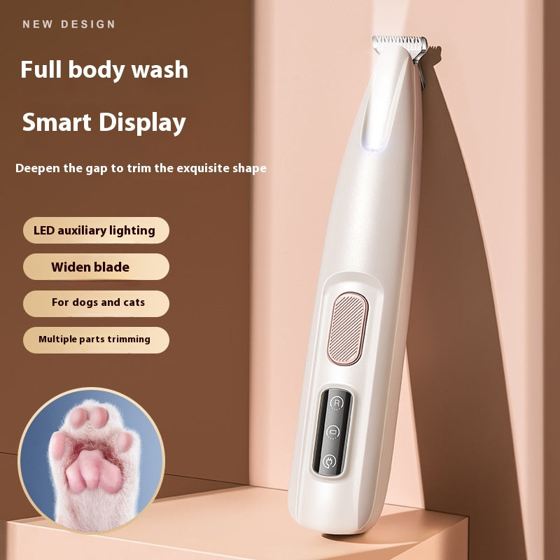 Waterproof Pet Paw Trimmer LED – Dog Hair Clipper for Safe & Easy Home Grooming