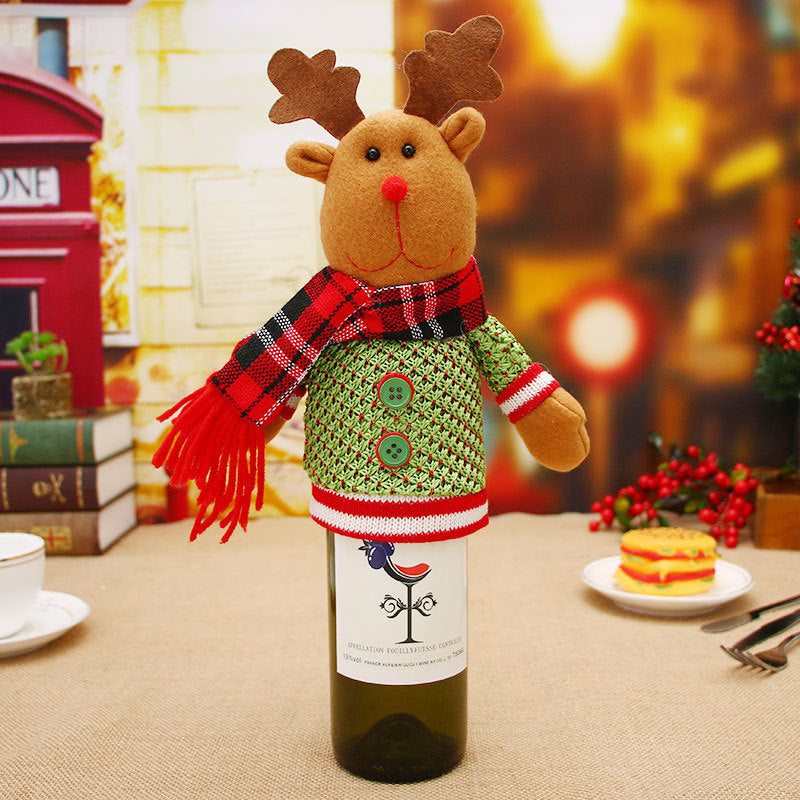 Christmas Wine Bottle Covers for Holiday Cheer