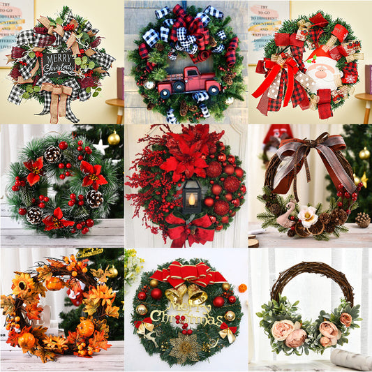 Christmas Garland Window Decoration – Festive Holiday Window Clings & Xmas Home Decor
