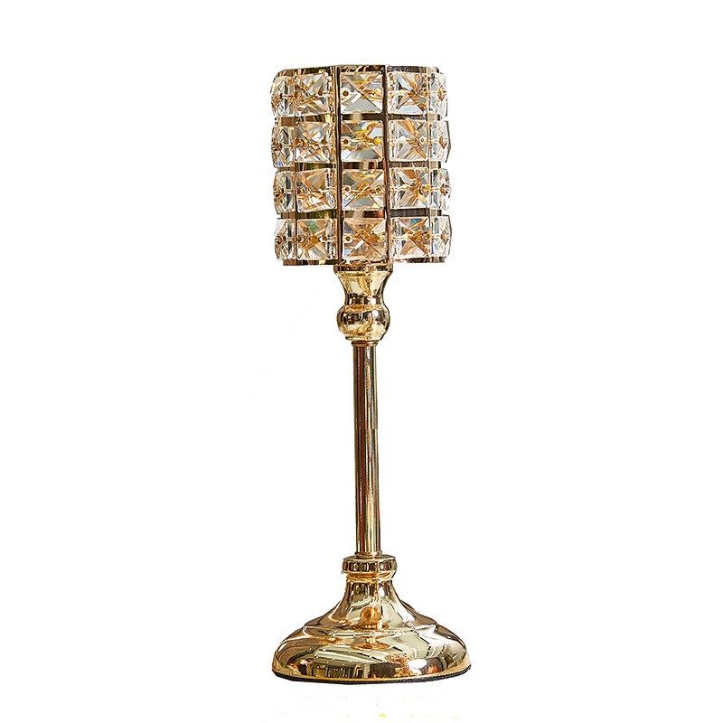 Elegant Candlelight Dinner Decor Golden Candle – Romantic Home Table Centerpiece Lighting