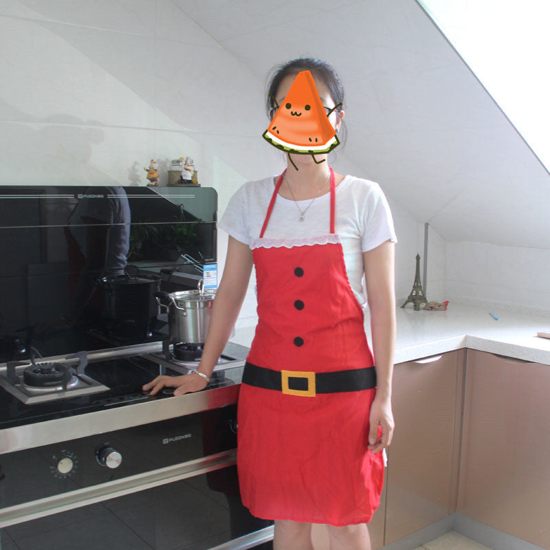 Christmas Baking Apron Red – Women’s Kitchen Cook Apron for Holiday Cooking & Gifts