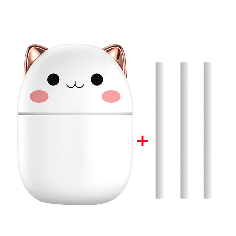 Cat Mini Air Humidifier – USB Cool Mist Diffuser for Bedroom, Office & Car Use