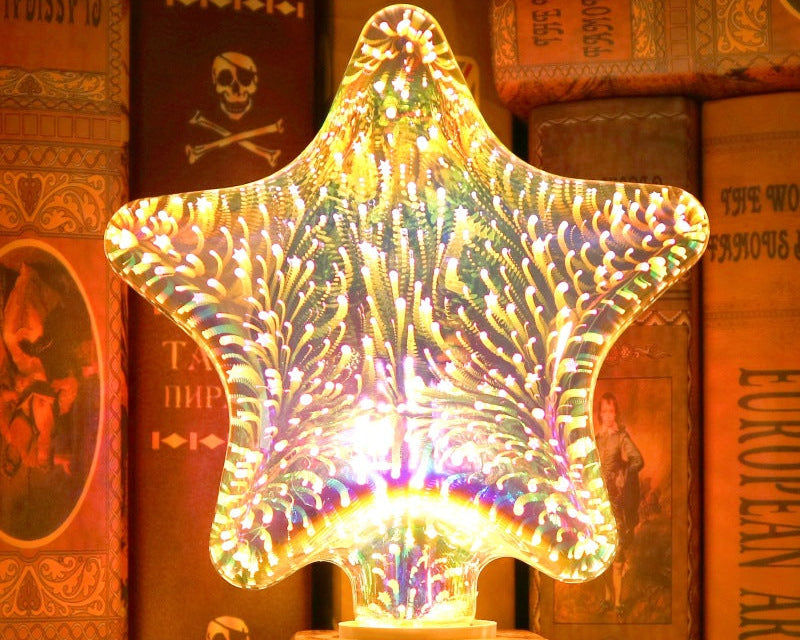 Christmas Fireworks Light Bulb – 3D LED Decorative Lamp for Festive Home Decoration