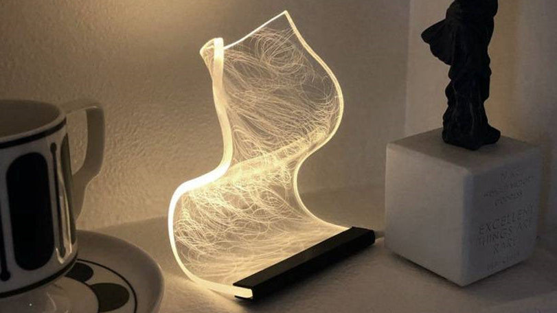 Modern Warm Bedside Lamp – Small Night Light | Cozy Bedroom & Home Decor Lighting