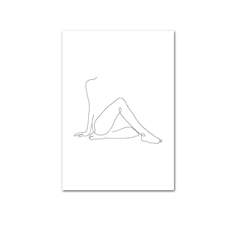 Botanical Abstract Canvas Art – Minimalist Wall Decor for Living Room & Bedroom