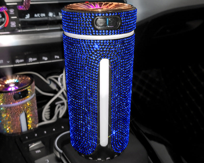 Car Aromatherapy Diffuser LED – Diamond Humidifier Air Freshener for Relaxing Drives