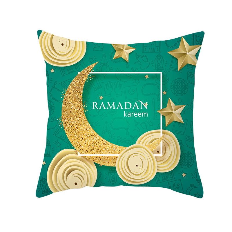 Muslim Ramadan Pillow Cover – Eid Mubarak Cushion Case