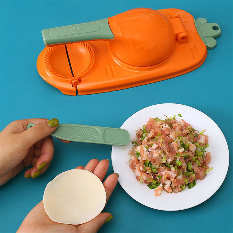 Manual Dumpling Maker Mold Press – 2-in-1 Kitchen Tool for Fast Dough Wrapper Making