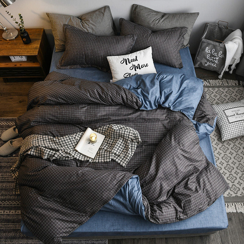 Breathable 4pc Bedding Set – Duvet Cover & Bed Sheet Set | Cozy Sleep Essentials