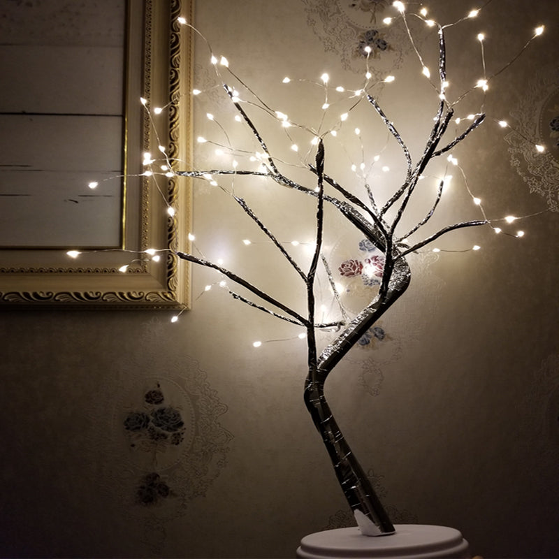 Pearl Star LED Tree Lamp – Touch Switch Night Light for Bedroom, Desk & Aesthetic Room Decor