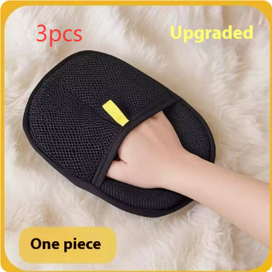Pet Deshedding Glove – Hair Removal Brush for Long, Short & Curly Fur