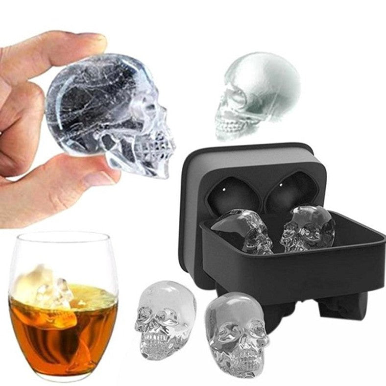 Halloween Skull Silicone Mold – 3D Ice Cube, Soap, Candle & Baking Chocolate Mould Tool